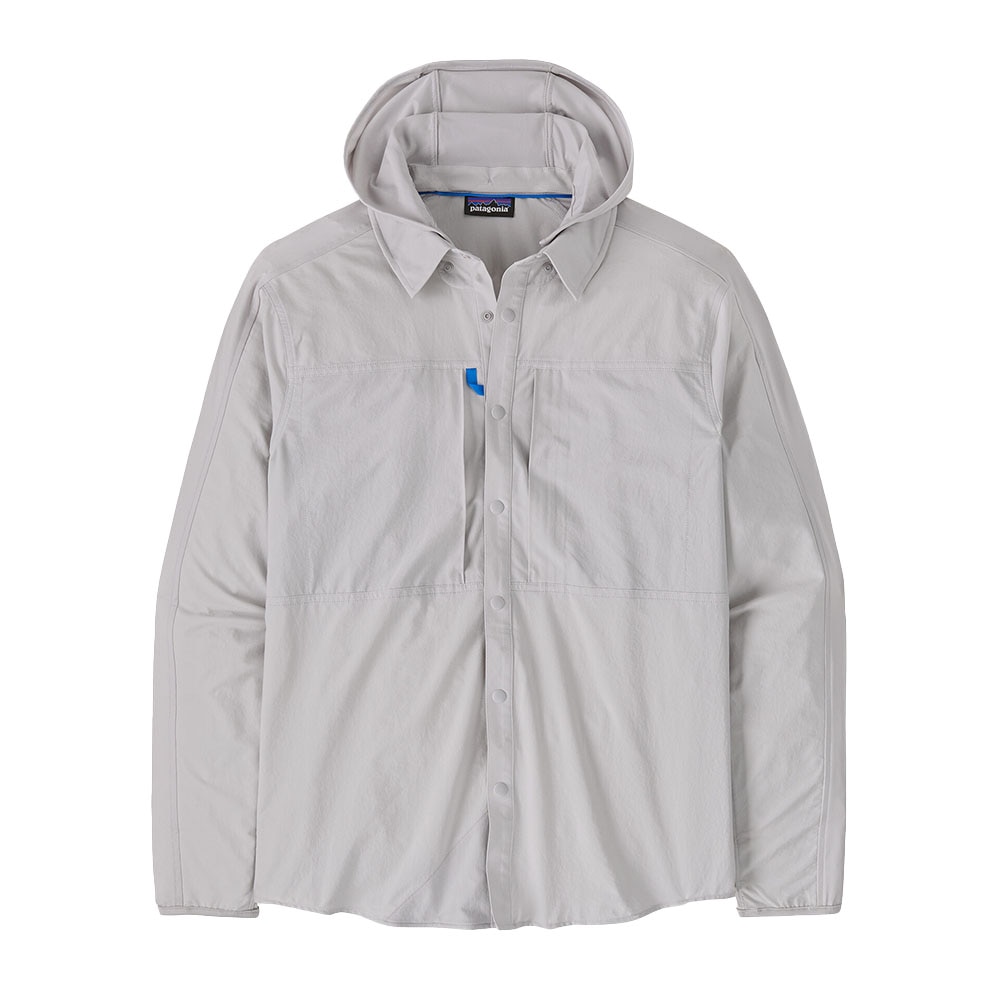 Patagonia River Rambler Hybrid Sun Hoody Men's in Crisp Grey